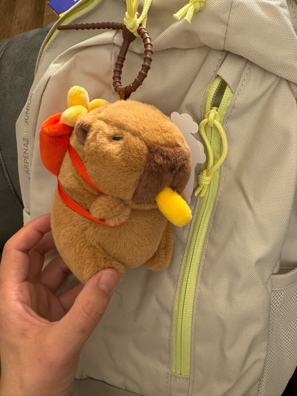 Capybara Plush Keychain Cute Brown Orange Animal Bag Charm Kawaii Soft Toy Gift